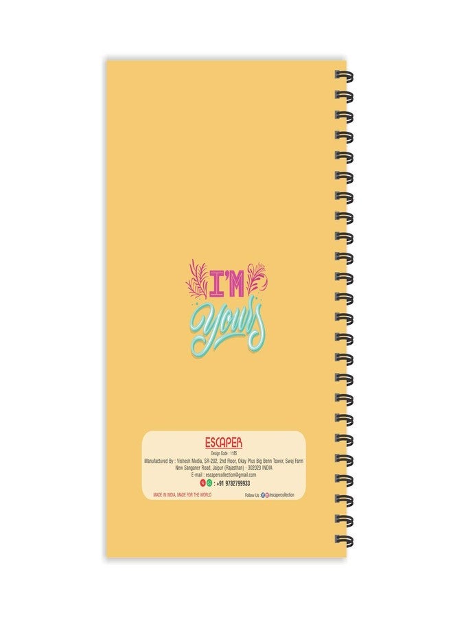 ESCAPER مفكرة "أنا لك" من إسكيبر، مسطرة - مقاس A5 (8.5 × 5.5 بوصة)، مفكرة حب، مفكرة يوميات، مفكرة مكتب، مفكرة هدية، مفكرة للرجال، مفكرة للنساء - Image 2