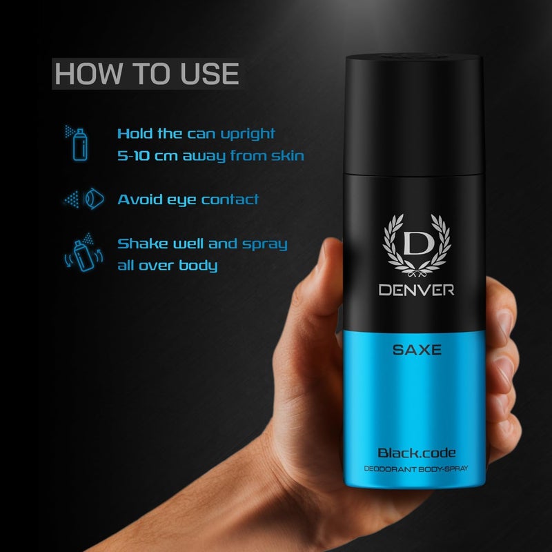 DENVER Saxe Deodorant 150ML | Long Lasting Deo for Men & Boys - Image 2