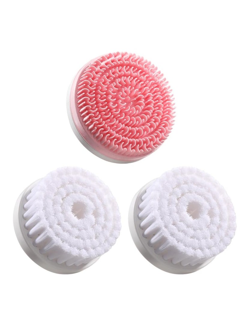 Fancii - Fancii Skylar Facial Brush Replacement Heads, Pack of 3-2 x Daily Gentle Cleansing Head and 1 x Silicone Head for Sensitive Skin - Image 1