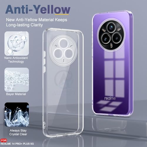 REALCASE Silicone Realme 14 Pro Plus 5G Back Cover Case, Scratch Resistant Protective Crystal Clear Transparent Shock Proof Bumper Back Cover Case for Realme 14 Pro Plus 5G - Image 3