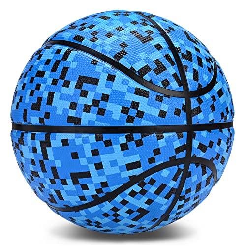 PECOGO Basketball Size 7 Official Rubber Streetball 295 Outdoor Indoor Mens Basketball Ball for Youth Teen Adults Boys and Girls Gift IdeasWithout Pump - Image 3