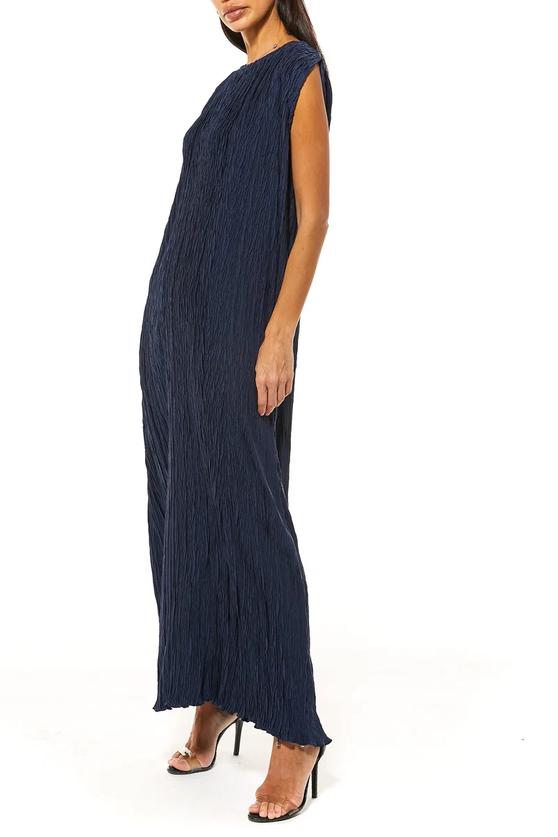 Moistreet  Crushed Harir Maqsood Maxi Dress for Women | Best Price UAE