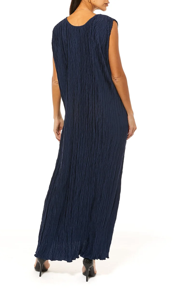 Moistreet  Crushed Harir Maqsood Maxi Dress for Women | Best Price UAE