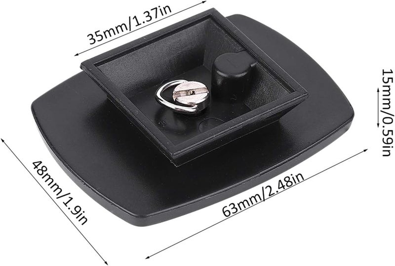 Tbest Quick Release Plate 35 mm, 35 mm Quick Release Plate, Portable Mini Quick Release Plate Made of ABS Plastic with 1/4 Screw for Yunteng VCT668 ST666 690 for Weifeng (for Yunteng (35 x 35 mm) Long lasting universal build - Image 3