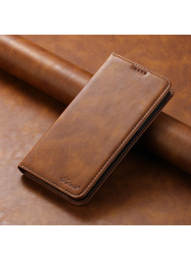 Suteni Case For Samsung Galaxy S22 Ultra 5G J02 Oil Wax Wallet Leather Phone Case - Image 2