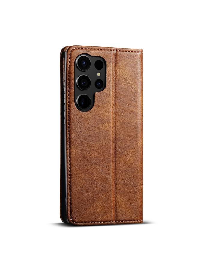 Suteni Case For Samsung Galaxy S22 Ultra 5G J02 Oil Wax Wallet Leather Phone Case - Image 3