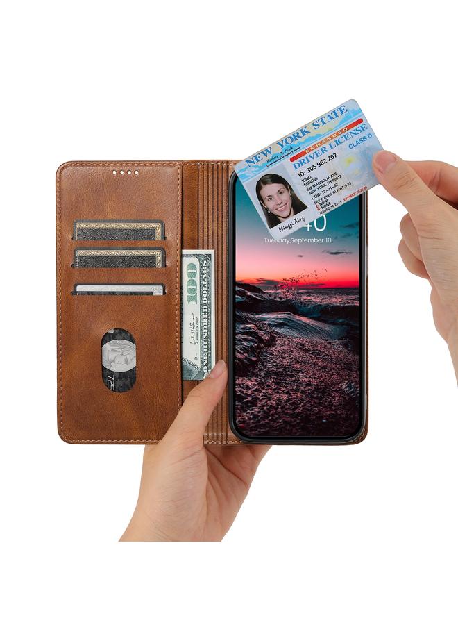 Suteni Case For Samsung Galaxy S22 Ultra 5G J02 Oil Wax Wallet Leather Phone Case - Image 5