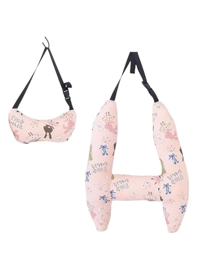 HOOKOR H-Shape Car Seat Pillow for Kids,Kids Car Pillows for Sleeping,Child Car Sleeping Head Support, Travel Neck Rest Car Seat Pillow for Improve Body and Head Comfort - Image 1