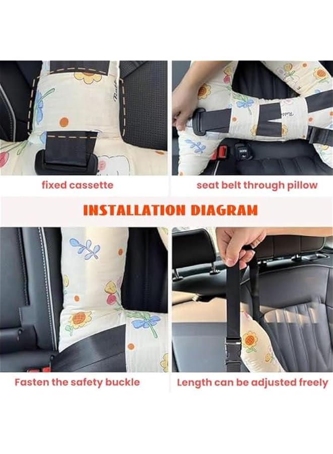 HOOKOR H-Shape Car Seat Pillow for Kids,Kids Car Pillows for Sleeping,Child Car Sleeping Head Support, Travel Neck Rest Car Seat Pillow for Improve Body and Head Comfort - Image 3