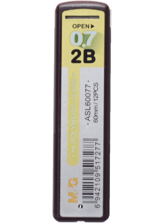 M&G Hi-Polymeric Leads, Bold Writing, 2B 0.7mm, Smooth Graphite - Image 1
