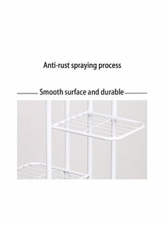 Generic Indoor Outdoor Iron Plant Stand Shelf, Plant Table Stands Rack for Patio Living Office Room, Corner Plant Table Holder Flower Pot Stands Shelves, White  - Image 4