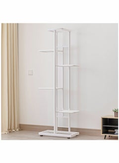 Generic Indoor Outdoor Iron Plant Stand Shelf, Plant Table Stands Rack for Patio Living Office Room, Corner Plant Table Holder Flower Pot Stands Shelves, White  - Image 2