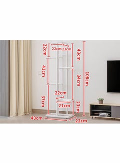 Generic Indoor Outdoor Iron Plant Stand Shelf, Plant Table Stands Rack for Patio Living Office Room, Corner Plant Table Holder Flower Pot Stands Shelves, White  - Image 3