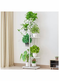 Generic Indoor Outdoor Iron Plant Stand Shelf, Plant Table Stands Rack for Patio Living Office Room, Corner Plant Table Holder Flower Pot Stands Shelves, White  - Image 1