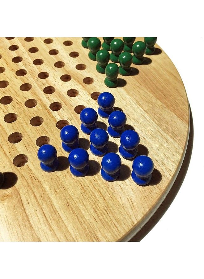 WE Games Solid Wood Chinese Checkers Board Game With Pegs 11.5 In 6 Players - Image 5