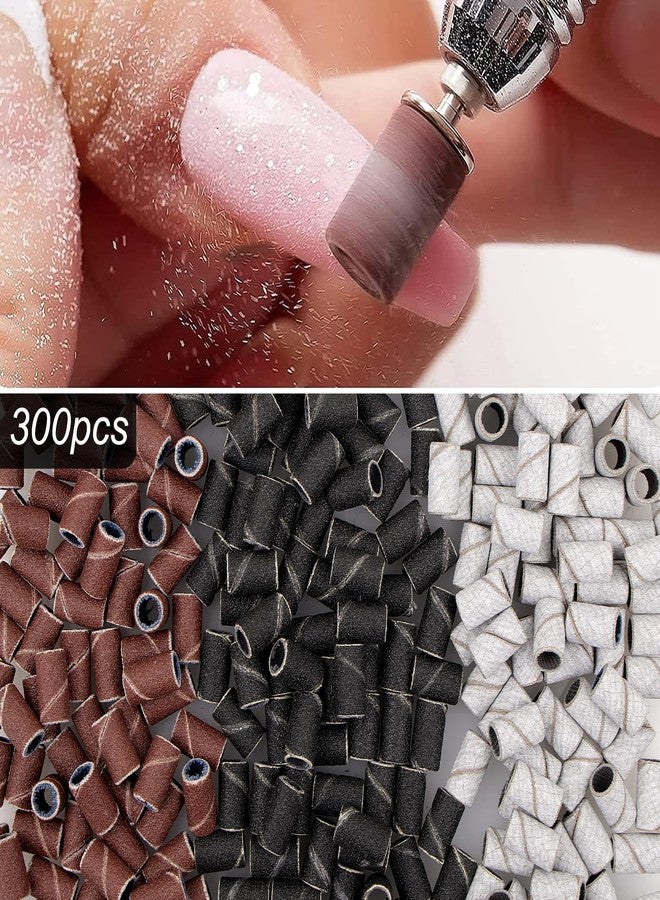 BELICOO Sanding Bands for Nail Drill 300Pcs, w/ 7Pcs Nail Drill Bits, 150#180#240#Grit Nail Sanding Bands for Manicures Pedicures, Electric Nail File Bits - Image 5