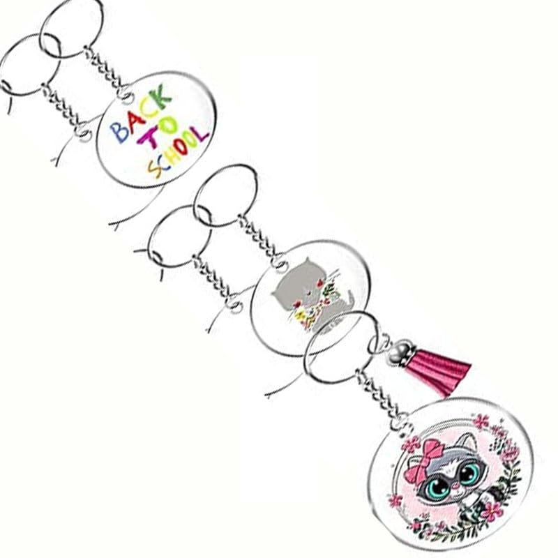 DIY Crafts DIY Crafts 2 Pcs, Nickel Silver, Acrylic Keychain Blanks, Clear Keychains for Vinyl Kit Including Acrylic Blanks, Keychain Tassels, Rings J(2 Pcs, Nickel Silver)  - Image 1