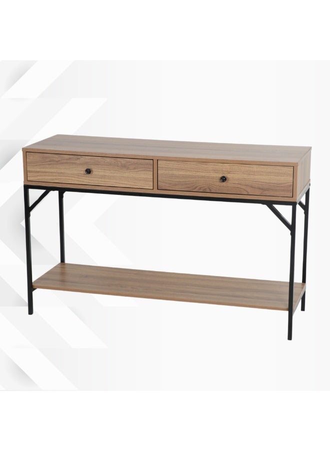 بكسل للأثاث طاولة كونسول من بكسل الأثاث, مدخل بسطح من الخشب وبأطراف من المعدن متعدد الاستخدامات - Image 2