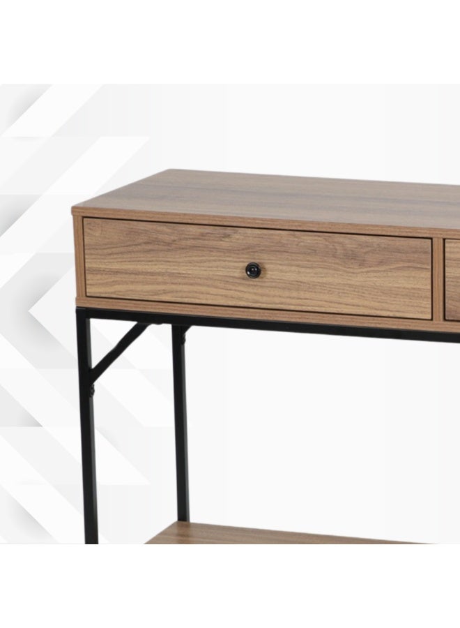 بكسل للأثاث طاولة كونسول من بكسل الأثاث, مدخل بسطح من الخشب وبأطراف من المعدن متعدد الاستخدامات - Image 4