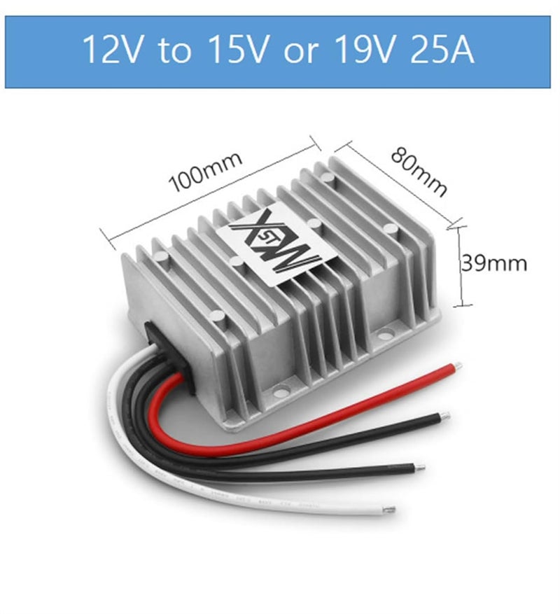 25A 12V إلى 19V محول تعزيز DC منظم خطوة تصعيد الجهد إمداد الطاقة - Image 3