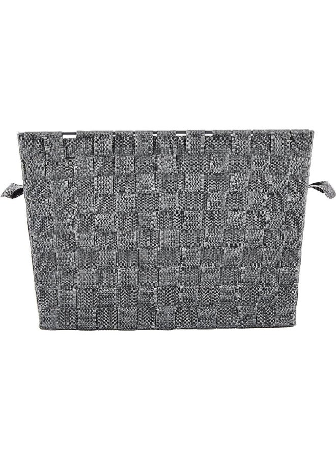 Whitmor Woven Strap Rectangular Medium Storage Tote Savvy Grey 13 x 10 x 15 Inch 6581-1981-SAGRY  - Image 2