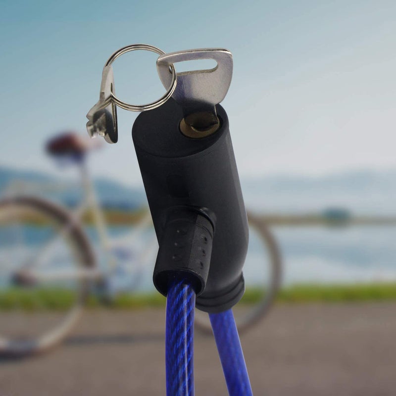Pivalo PVMSHL6 Heavy Duty Helmet Lock Anti-Theft Multipurpose Steel Cable Safety Lock with 2 Keys for Bike, Bicycle & Cycle (Color May Vary) - Image 3