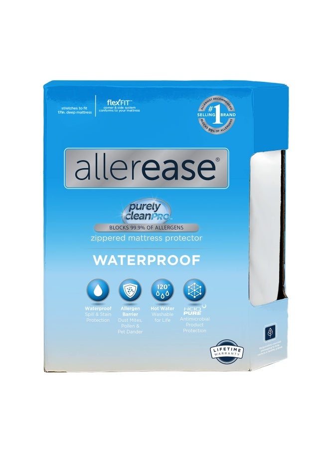 Aller-Ease - Waterproof Allergy Protection Zippered Mattress Protector  King - Image 1