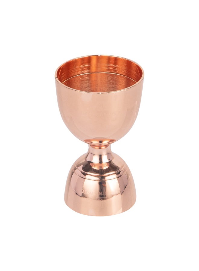 Restaurantware مقياس الكوكتيل، مقياس الكوكتيل - مقياس مزدوج الجوانب على شكل جرس - 1 أونصة / 2 أونصة - مطلي بالنحاس - فولاذ مقاوم للصدأ - درجة احترافية - علبة 1 قطعة - Image 2