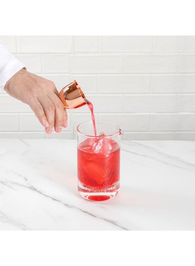 Restaurantware مقياس الكوكتيل، مقياس الكوكتيل - مقياس مزدوج الجوانب على شكل جرس - 1 أونصة / 2 أونصة - مطلي بالنحاس - فولاذ مقاوم للصدأ - درجة احترافية - علبة 1 قطعة - Image 5