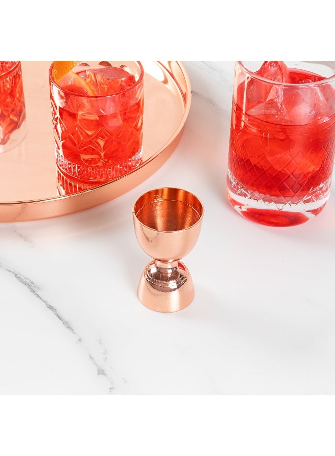 Restaurantware مقياس الكوكتيل، مقياس الكوكتيل - مقياس مزدوج الجوانب على شكل جرس - 1 أونصة / 2 أونصة - مطلي بالنحاس - فولاذ مقاوم للصدأ - درجة احترافية - علبة 1 قطعة - Image 4