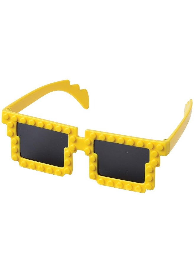 Bedwina Building Blocks Glasses - Pack of 6 - Block Mania Building Block Glasses with Extra Bricks for Carnival Supplies, Stocking Stuffers and Birthday Party Favors for Kids - Image 1