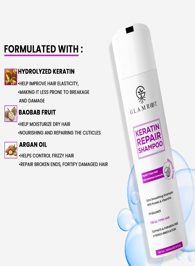 جلامروت شامبو كيراتين لإصلاح الشعر وجعله أكثر كثافة وقوة، غني بزيت الأرغان ومستخلص الباوباب، تركيبة تحافظ على لون الشعر - Image 3