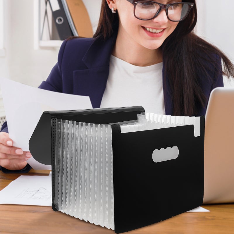 🖊️ حامل ملفات مكتبي قابل للتوسيع لحفظ الوثائق بتصميم متعدد الأقسام - Image 4
