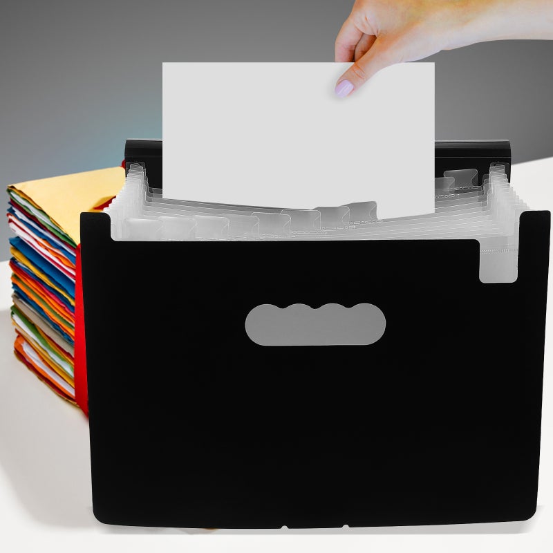 🖊️ حامل ملفات مكتبي قابل للتوسيع لحفظ الوثائق بتصميم متعدد الأقسام - Image 1