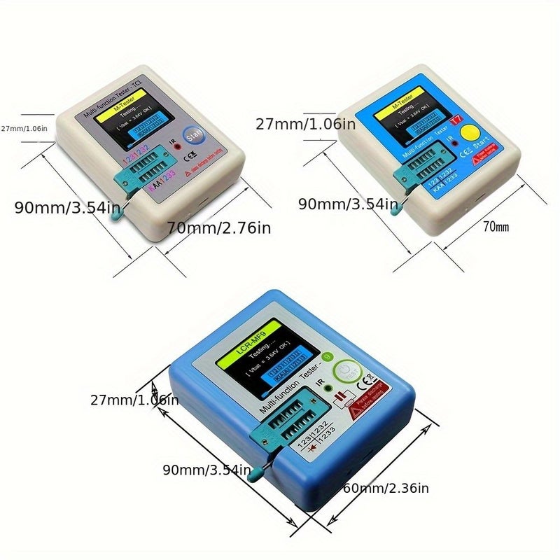 LCR T7 Transistor Tester Diode Triode Capacitor Resistor Meter MOSFET NPN PNP Triac MOS Circuit Diagnostics Component Measurement Precision Instrument Digital Display Durable Construction High Accuracy Multifunction Multimeter For DIY Enthusiasts Electronics Hobbyists - Image 5