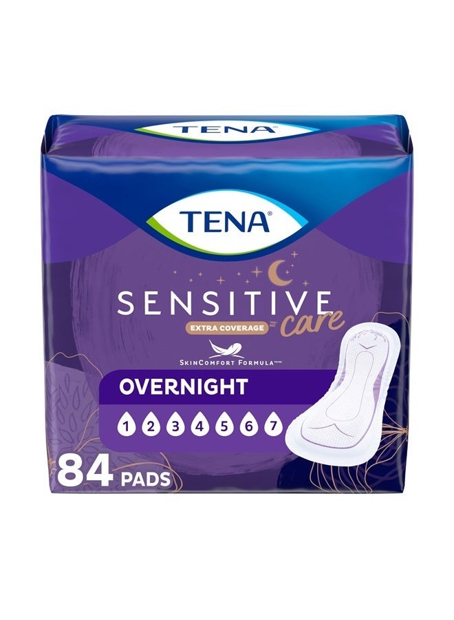 Intimates Overnight Absorbency IncontinenceBladder Control Pad with Lie Down Protection Packaging May Vary, White, 84 Count - Image 1