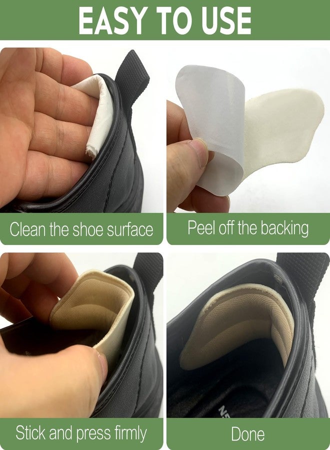 TYTDOUTER Heel Pads for Shoes 4 Pairs - Heel Cushion Inserts Grips, Heel Protectors for Women Men, Back of Heel Cushion Pads Prevent Slipping Blisters & Loose Fit (2 Nude + 2 Black) - Image 5