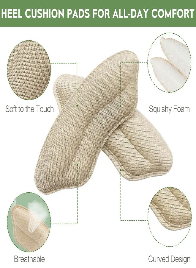 TYTDOUTER Heel Pads for Shoes 4 Pairs - Heel Cushion Inserts Grips, Heel Protectors for Women Men, Back of Heel Cushion Pads Prevent Slipping Blisters & Loose Fit (2 Nude + 2 Black) - Image 2
