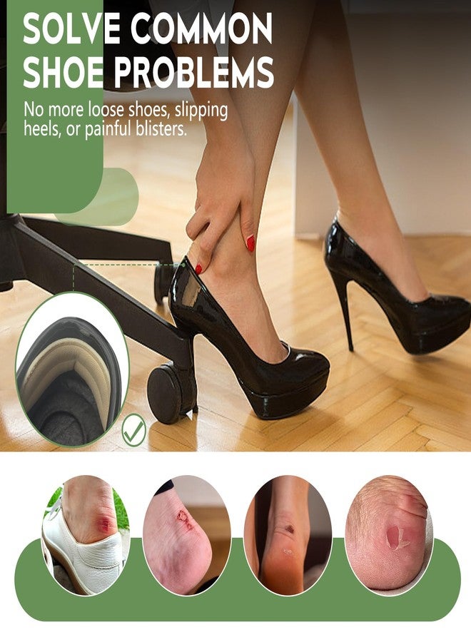 TYTDOUTER Heel Pads for Shoes 4 Pairs - Heel Cushion Inserts Grips, Heel Protectors for Women Men, Back of Heel Cushion Pads Prevent Slipping Blisters & Loose Fit (2 Nude + 2 Black) - Image 3