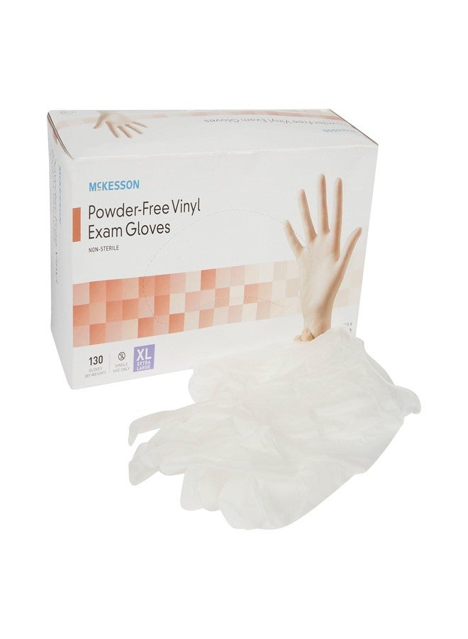 McKesson Powder-Free Vinyl Exam Gloves, XL, 130 Count, 1 Box - Image 1