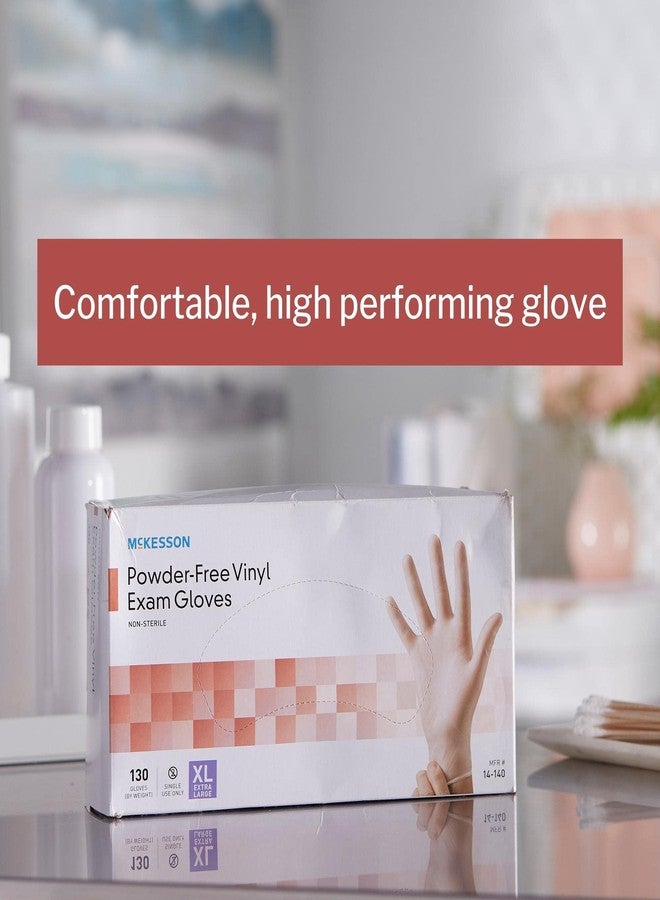 McKesson Powder-Free Vinyl Exam Gloves, XL, 130 Count, 1 Box - Image 2