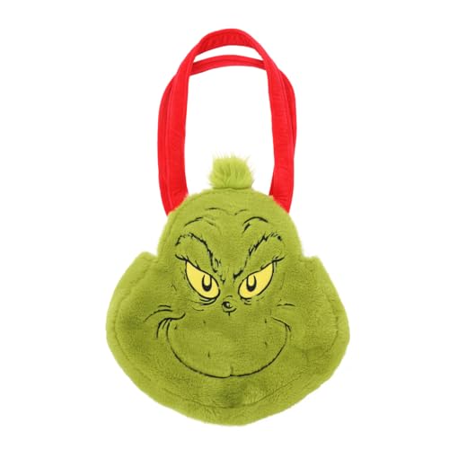 Bioworld Grinch 3D Plush Tote Bag With Drop Handle - Image 1