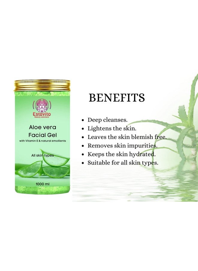 إستافيتو جل الصبار 1000 مل لتوهج فوري وتغذية كاملة | لجميع أنواع البشرة | - Image 3
