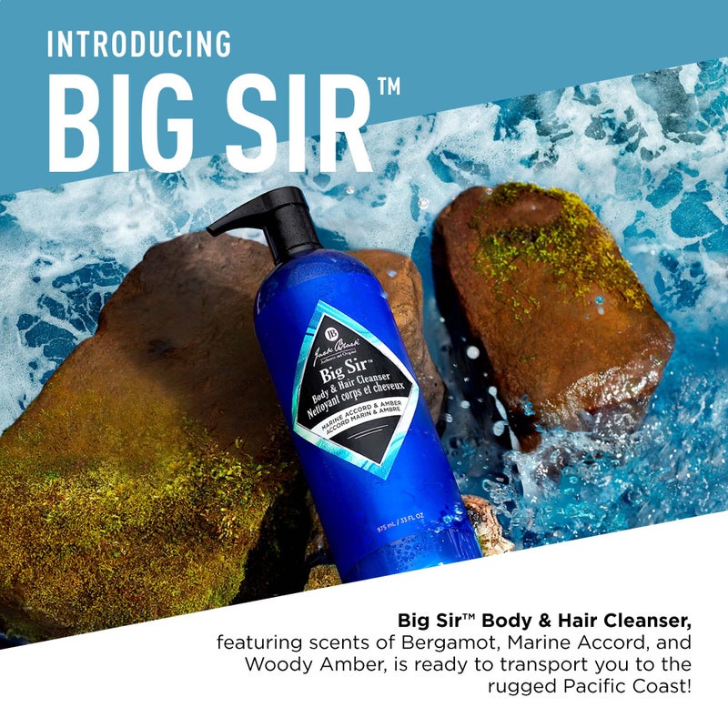 Jack Black Big Sir Body & Hair Cleanser, 33 Fl Oz â€“ Marine Accord & Amber â€“ Mens Body Wash, Mens Shampoo, Skin Care, Hair Care, Dual-Purpose Body Wash Men, Sulfateâ€“Free - Image 3