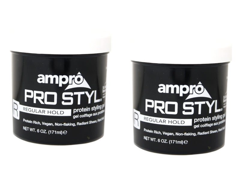 جل تصفيف البروتين من أم برو برو ستايل ثبات عادي للنساء 6 أونصات عبوة من 2