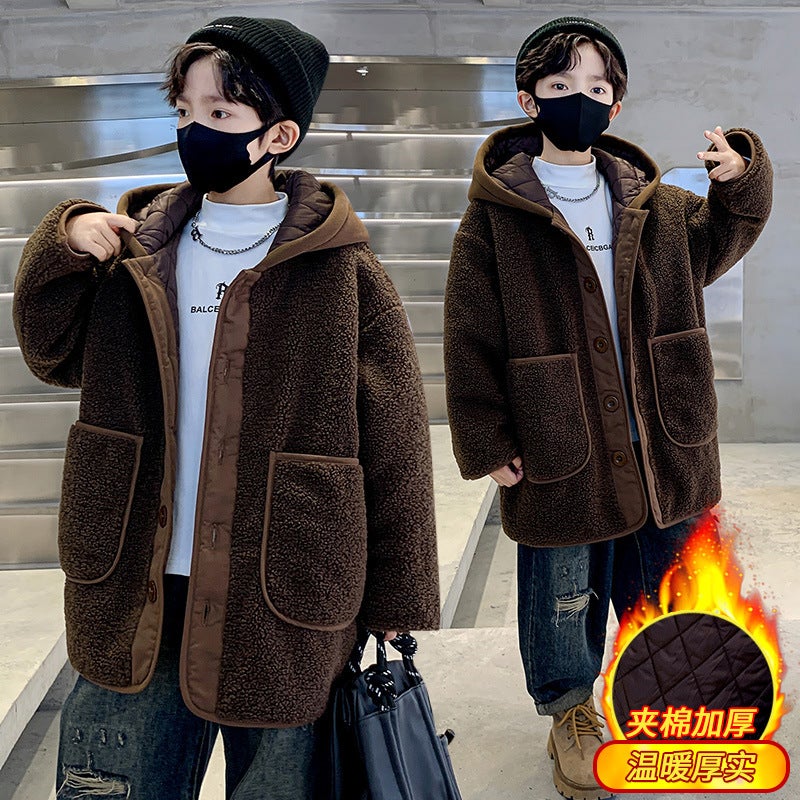 Boys Cotton Coat Winter Korean Version Of The Children'S Warm Padded Sweater Coat Tide - Image 2