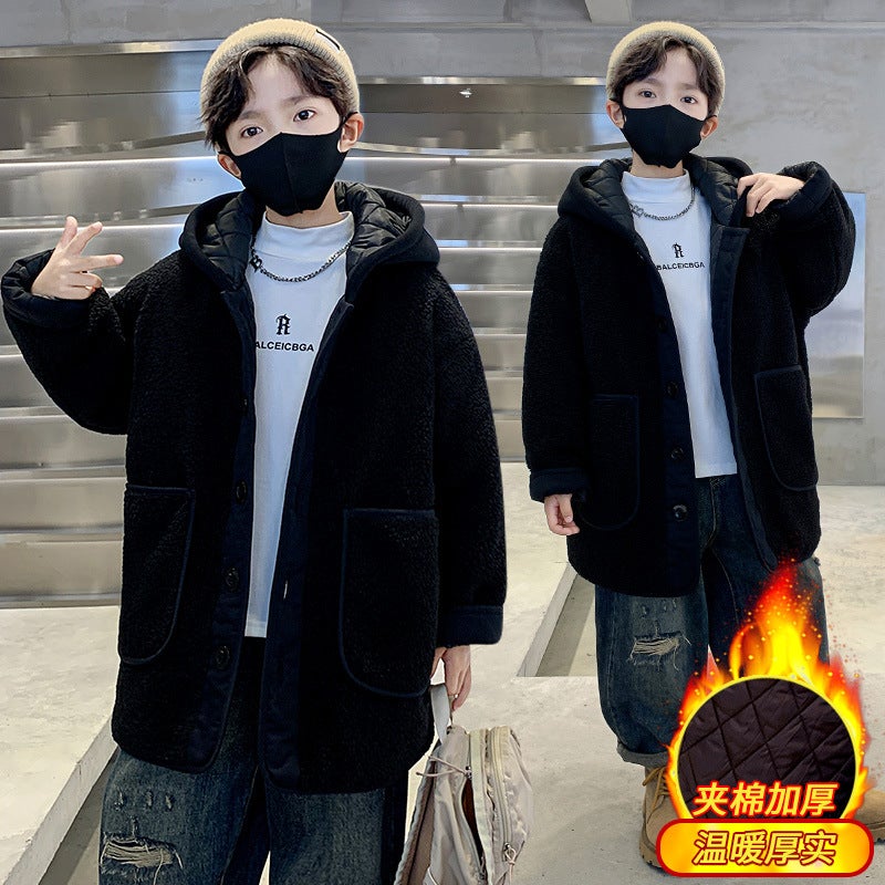 Boys Cotton Coat Winter Korean Version Of The Children'S Warm Padded Sweater Coat Tide - Image 5