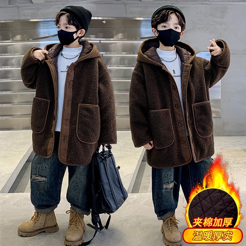 Boys Cotton Coat Winter Korean Version Of The Children'S Warm Padded Sweater Coat Tide - Image 4