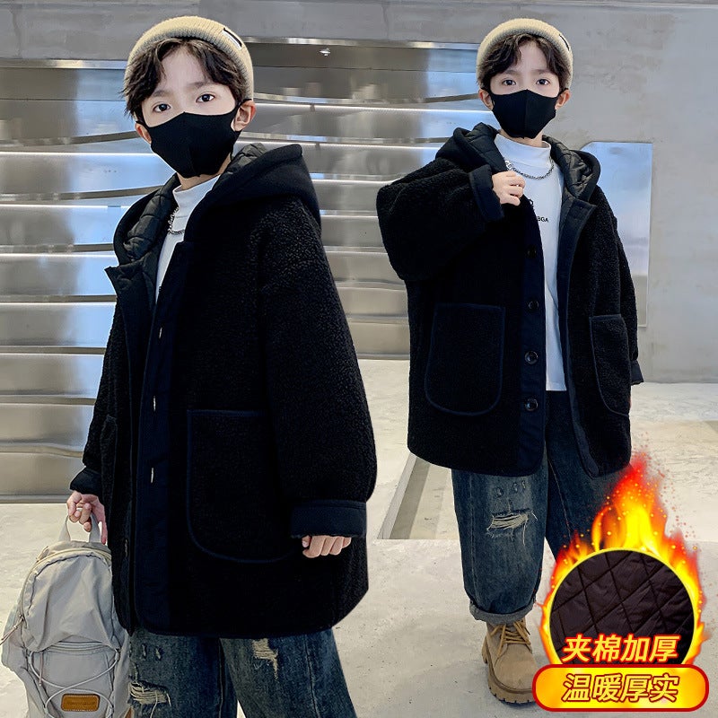 Boys Cotton Coat Winter Korean Version Of The Children'S Warm Padded Sweater Coat Tide - Image 3