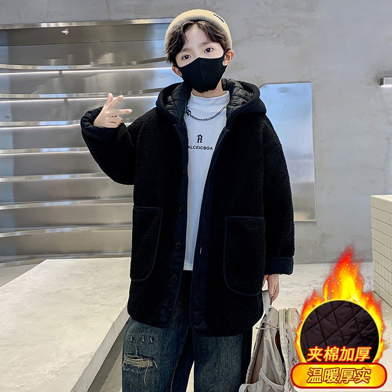 Boys Cotton Coat Winter Korean Version Of The Children'S Warm Padded Sweater Coat Tide - Image 1